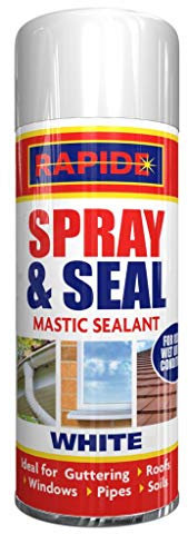 Spray N Seal Mastic Spray Paint Sealant Roof Window Pipes Guttering 300ml (1, White)