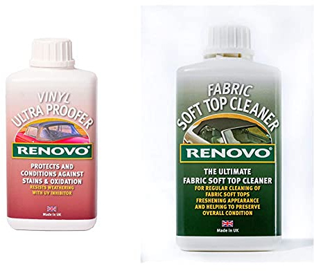 Renovo International RVP5001121 Vinyl Ultra Proofer 500 ml, Neutral, 500ml & RFC1126 International Fabric Soft Top Cleaner 500 ml, Neutral