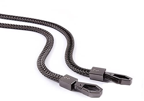 Flach Geldbörsen Kette Taschenkette Schulterriemen Schultergurt Handtaschen Riemen 120 cm (Schwarz)