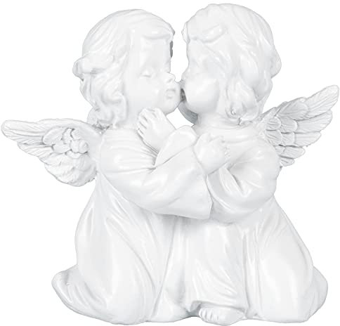 YARNOW 1pezzi Statuetta di Angelo Intagliata Ornamento Forma di Angelo Realistica per Decorazione da Tavolo Casa o Giardino