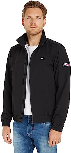Tommy Jeans Tjm Essential Casual Bomber Dm0Dm15382, Giacche in Tessuto, Uomo, Nero (Black), XS