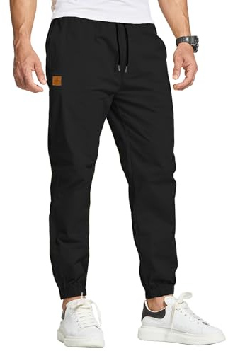 JustSun Pantalon Cargo Homme Chino Pantalon Jogging Homme Coton Sport Slim Fit Casual avec Quatre Poches