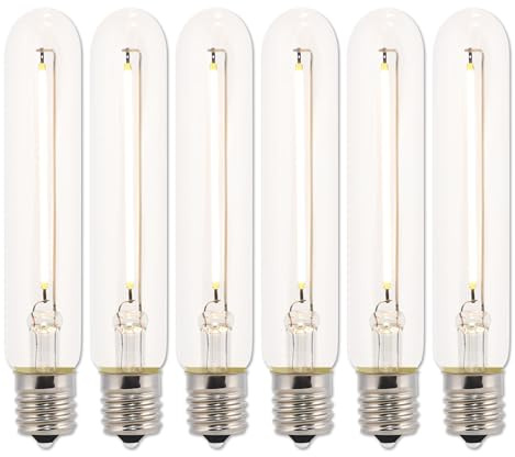Westinghouse 5194120 3.5 Watt (40 Watt Equivalent) T6.5 Dimmable Clear Filament LED Light Bulb, Intermediate Base, 6 Pack