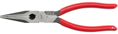 Milwaukee Electric - 8 Long Nose Dipped Grip Pliers USA
