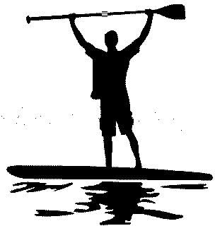 Rakelfix SUP Stand up Paddling Paddler Typ10 20cm Autoaufkleber,Wandtattoo, Aufkleber, Waschanlagenfest, Profi-Qualität, Decal,Sticker