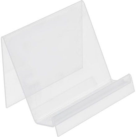DIYEAH Soporte Acrílico Para Libros: Estantería Transparente Portátil De 12Cm Ideal Para Discos De Vinilo Y Organización De Escritorio