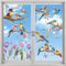 Pegatinas de Ventana de Primavera,9 Hojas Pegatinas de Ventana de Pájaros Ventana de Anticolisión Pegatinas Adhesivos Pegatinas Pájaro Mariposas Flores Calcomanías, para Ventanas Cristales Adhesivos