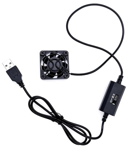 JZK 40mm USB 5V Lüfter mit 3 einstellbaren Geschwindigkeiten, Belüftung in Computergehäuse, 3D-Drucker, Video-Audio-DIY-Gehäuse, TV-Box, Leistungsverstärker, elektronischem Lasttest und Projektor