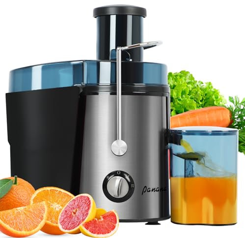 Centrifugeuse Extracteur de Jus, 1000W Centrifugeuse Fruits et Legumes à 2 Vitesses, Bec Anti-goutte, Grand Bouche en Acier Inox, Sans BPA, Design Anti-goutte