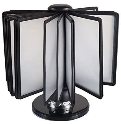 Deluxe Katalog-Display-Ständer, Desktop-Referenzsystem - Katalog-Ausstellungsständer, 20 doppelseitige Tafeln, Briefgröße, zur Ausstellung von A4-Dokumenten, Büros, Esszimmer, Produktpreisliste, drehb