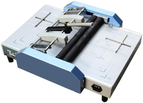GLJTUO Grapadora Plegadora De Libros De Papel Eléctrica, Máquina Plegadora Automática De Encuadernación Plana con Encuadernación A3, Grapadora De Folletos,