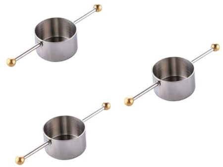 CONGARTENO 3pezzi Misurino Acciaio Inossidabile per Cocktail e Vino Utensile Bartending per Casa Bar e Facile da Pulire e Pratico