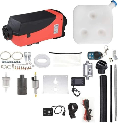 LYJYUJIE 12V 5KW Calefaccion Estacionaria Calefaccion Diesel con Interruptor LCD para Camión, Barco, Coche, Remolque, Autocaravana, Autocaravana-12V~/