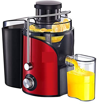 QUSYZD Estrattore di Succo 550ML Vite a Freddo Estrattore Filtro Libero Facile da Lavare Macchina per spremitura di Frutta elettrica Grande Calibro Rosso 240V