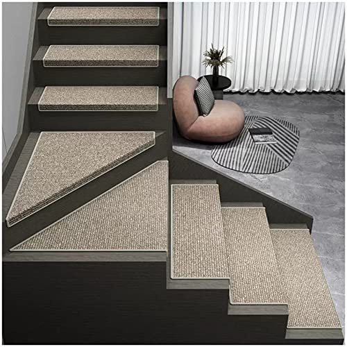 SAOGERUL Gradini per Scale in Moquette per gradini in Legno con Autoadesivo, 2/15/28 Pezzi, gradini per Scale Antiscivolo riutilizzabili per Scale in Legno per Interni, coperture per Scale di sicurez