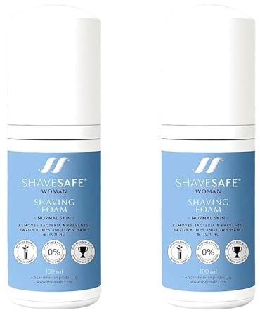 ShaveSafe - 2 Pack - 200 ML - Sanfte und effektive Rasur für seidig-normale Haut - Verhindert Rasurbrand, Reizungen und eingewachsene Haare - Dermatologisch getestete und hypoallergene Formel