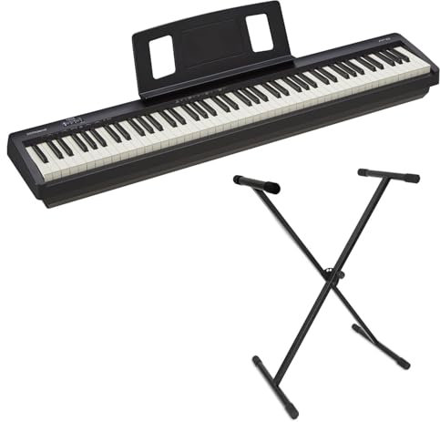 Roland FP-10 Tragbares Digital Piano Keyboard Schwarz mit keepdrum Keyboardständer
