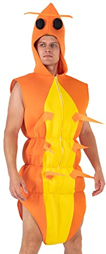 nezababy Shrimp KostüM Hummer Garnelen Onesie FaschingskostüM Unterwasserwelt Meer Tier Fisch Meeresbewohner KostüM Erwachsene (Orange)