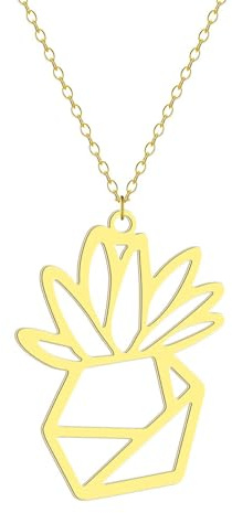 Pendant Necklace Origami flower pendant necklace flower pot pendant necklace flower valentine's gift ornaments Jewelry
