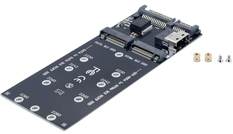 Orivin M.2 NVME PCIE SSD till SFF-8654 och NGFF SATA SSD till SATA 2-i-1 kombinationsadapter för moderkort