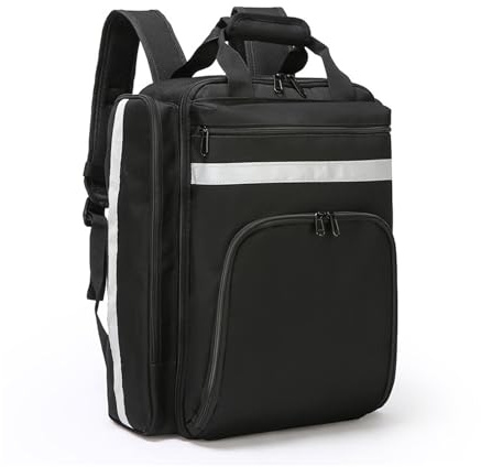 Medizinisches Notfallset Mit Großem Fassungsvermögen,Medizinischer Notfallrucksack,Mit Reflektorstreifen,Spritzwassergeschützt Und Verschleißfest,Ärzte,Krankenschwestern(Black)