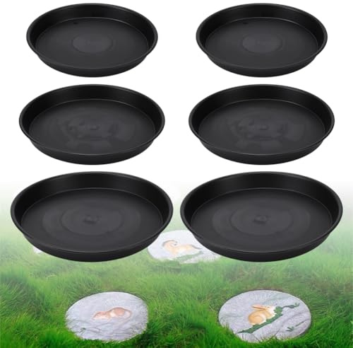NBEADS 6 Pcs Moule pour Pas Japonais, 26.8/30/33cm Moules Ronds en Plastique pour Allées en Béton Réutilisables pour Allées de Jardin pour Décoration de Terrasse Cour Pelouse Plateau de Moulage