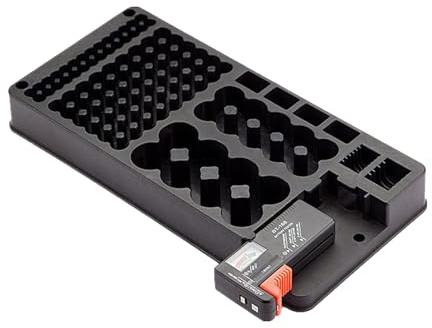 Battery Organizer - 116 Grid Waterproof Storage Box | Large Capacity Battery Case For AA AAA C D 9V Cell Holder, Household Power Bank Organizer, Electrical Accessories Container, Outdoor Industry Use