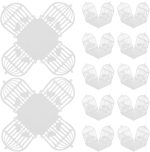Toyvian 50 Stück Schokoladenverpackungspapier aus Papier Hohles Käfigdesign Dekorative Pralinenschachtel für Hochzeit und Party