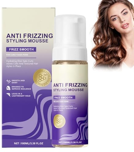 Mousse Boucles, Mousse Légère Volume, Mousses Coiffante Soin Sculptant, Pour des Boucles Définies et Rebondies, Contrôle les Frisottis, Méthode Curly, Tenue Extra et Résultats Durables 100 ML