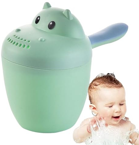 Enjuagador de champú para bebés: Taza de Agua de Silicona , diseño de vertido , abrillantador sin desgarros, Mango de fácil Agarre | Accesorio de baño Seguro con Flujo de Agua controlado par