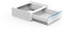 Meliconi Base Torre Extra, kit di sovrapposizione per lavatrice-asciugatrice con cassetto estraibile e cinghia di sicurezza con fibbia in metallo inclusa, made in Italy, colore bianco