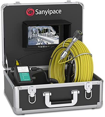 Kanalkamera 20M mit DVR, Rohr-inspektionskamera Endoskop Rohrkamera mit Licht Wasserdicht IP68 Professionelle Kanal Abfluss Video Inspektionskamera mit 7 LCD Monitor 1000TVL CCD Borescope Kamera