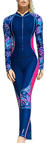 ORANDESIGNE Damen Kurz Neoprenanzug Kurzarm One Piece Frontreißverschluss Schwimmanzug zum Tauchen Schnorcheln Surfen Schwimmen Anzug Badeanzug