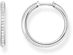 THOMAS SABO Creolen weiße Steine Pavé silber 925 Sterlingsilber
