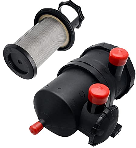 TOTMOX Pro 200 Vent Oil Catch Can Filtre en acier inoxydable compatible avec Ford 4WD RANGER MAZDA TOYOTA HOLDEN, Oil Catch Can avec élément filtrant, 3931030955 3931017950 LC5001 LC5002