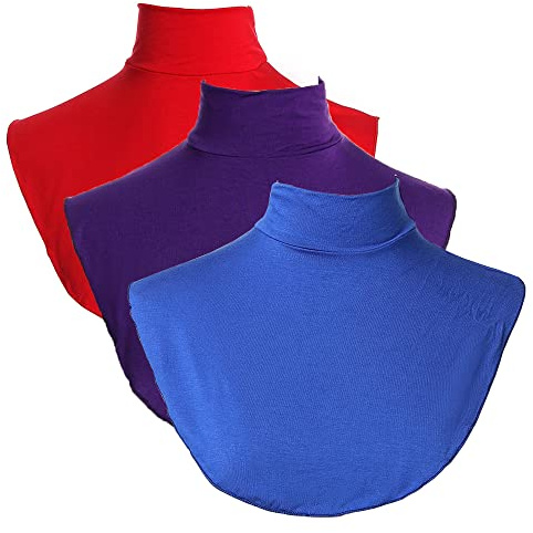 Elegtiskas Faux col roulé en modal détachable col roulé col roulé haut demi-chemise chemisier faux col