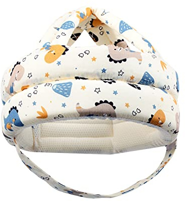 LICHENGTAI Protector de Cabeza Infantil, Ajustable Casco de Seguridad Niños, Casco de Seguridad para Bebé, Casco Antigolpes Bebe Infantil Ajustable Gateando, para Niños de 5 Meses a 3 Años