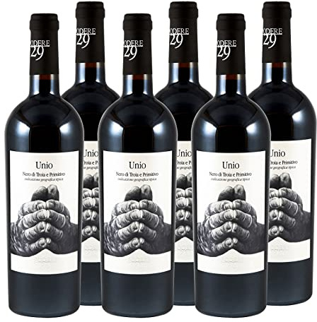 Unio Nero di Troia Primitivo Puglia IGT Bio Rotwein Apulien trocken (6 x 0.75l)