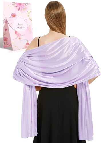 Xnova Stola damen Festlich Leicht 200 * 70 cm | Chiffon Schal Shawl Multifunktionstuch , Elegant übergroßen Schultertuch Chiffontücher für Abendkleid