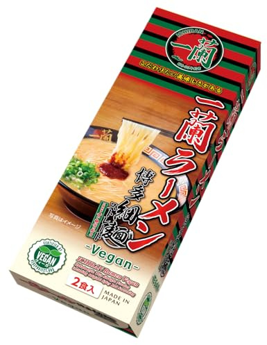 Ichiran Hakata straight noodle Vegan soup Ramen with special secret red dry sauce - 2 meals