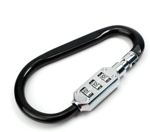 Code Lock, Padlock,Combination Locks, Code Padlock,Combination Lock Outdoor Hiking Bag Luggage Carabiner Lock 3 Dial Password Padlock Tool Portable Luggage Zinc Alloy Lock (Color : Silver) (C (Color