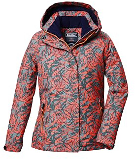 killtec Flicka funktionell jacka med huva och snöfall KOW 355 GRLS JCKT, light moss, 164, 42147-000