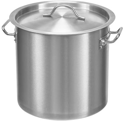 AIZYR Olla De Sopa De Acero Inoxidable Olla De Sopa Pesada con Tapa, Olla De Cocina Multifuncional Olla De Inducción para Stew, Simmering,25L
