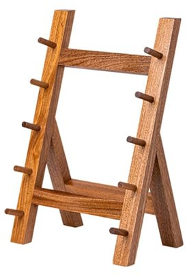 Milageto Présentoir à Couteaux En Bois de Qualité Supérieure, Marron 5 couches