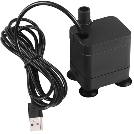 Mini USB Tauchpumpe, DC5V 2W 250L/H Kompakt Tauchwasserpumpe, 0,6 m Heben, Ultraleise Kleine Wasserpumpe für Haustierbrunnen, Aquarium, Teich, Hydroponik