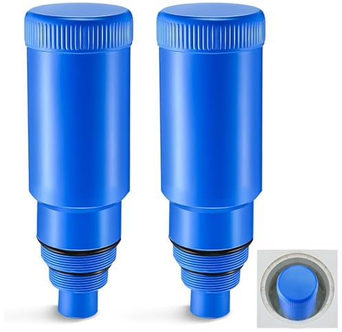 Lot de 2 bouchons d'hiver pour skimmer de piscine - Pour buses d'entrée de piscine - Protection pour skimmer de piscine - Bouchons d'hivernage pour skimmer de piscine de 1 1/2 et 2 - Accessoires de