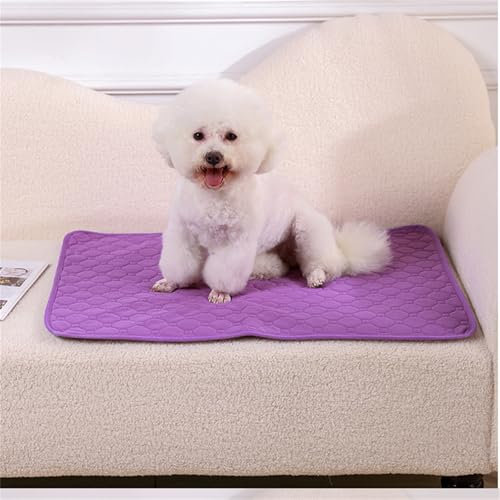 Lukery 2 Stück Wickelunterlage Waschbar für Hunde, Welpenunterlagen Wiederverwendbare Matten Trainingspads für Hunde Schnell Absorbierend für Laufstall/Autositz/Sofa (XXL(150 * 90cm),Lila)