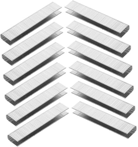 jojofuny Grapas Neumáticas para Carpintería de Acero al Carbono 1000 Unidades U Tipo Clavos de Punta Resistentes Compatibles Uso Profesional y Bricolaje