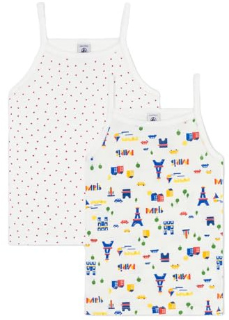 Petit Bateau Set med hängslen för barn i bomull med Paris-tryck, Variant 1, 10 �r