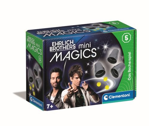Clementoni Ehrlich Brothers miniMagics Das Becher-Spiel Zauberset | für Kinder ab 7 Jahren - Zauberkasten als Einstieg in die Magie & Illusion - 59446 von Clementoni